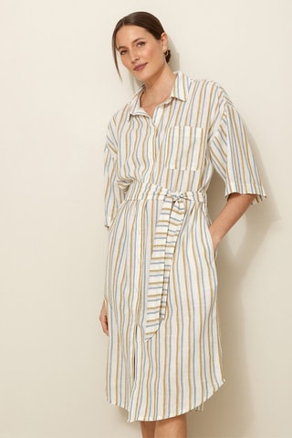 Vestido camisero - Beige