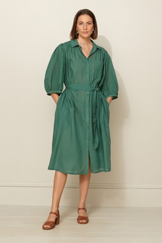 Vestido camisero - Verde oscuro