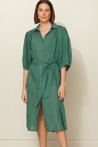 Vestido camisero - Verde oscuro