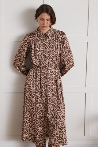 Vestido camisero - Marrón
