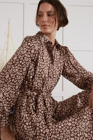 Vestido camisero - Marrón