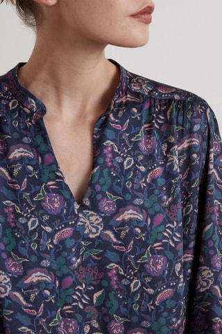 Vestido midi - Violeta y crudo