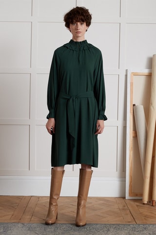Vestido midi - Verde oscuro