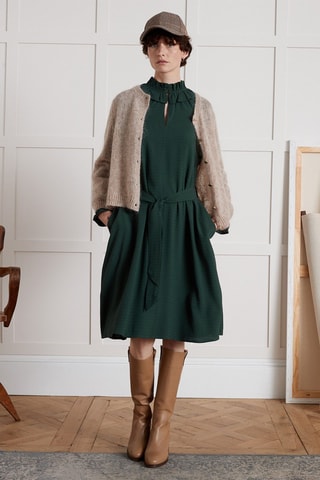 Vestido midi - Verde oscuro