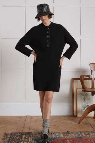 Vestido jersey - Negro
