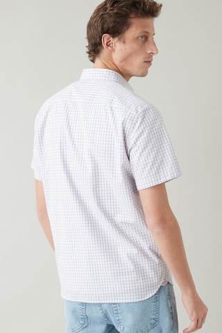 Camisa regular fit - Rosa empolvado y blanco