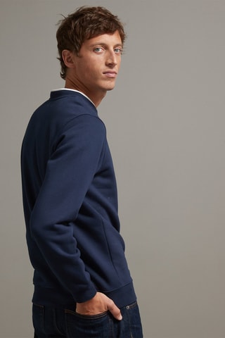 Sudadera de algodón orgánico - Azul marino