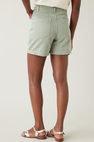 Short vaquero de algodón orgánico - Verde claro