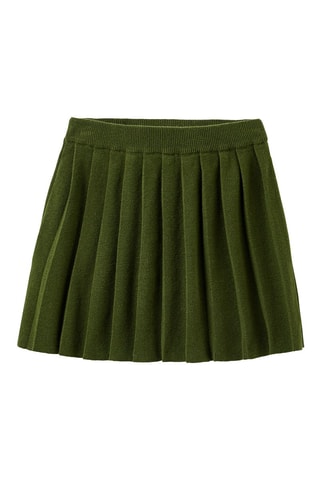 Falda plisada - Verde oscuro