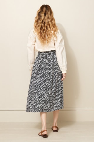 Falda midi - Azul marino