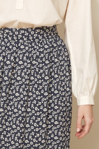 Falda midi - Azul marino