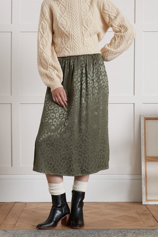 Falda midi - Caqui