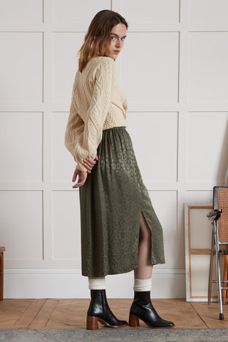 Falda midi - Caqui