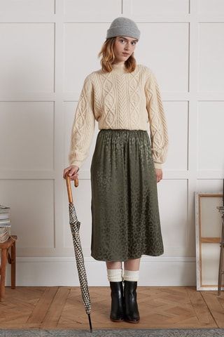Falda midi - Caqui