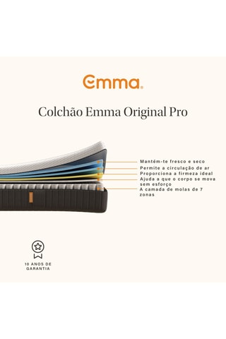 Colchão de molas Original Pro - Espessura 27 cm - Equilibrado - Emma