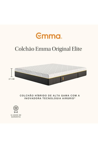 Colchão de molas Hybride Original Lite - Espessura 27 cm - Médio - Emma
