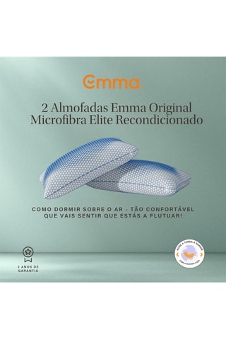 2 almofadas microfibra Original Elite - Branco - 1,72 kg - Emma