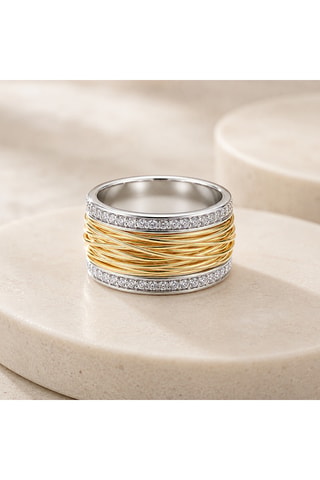 Anello - Argento e placcato oro giallo
