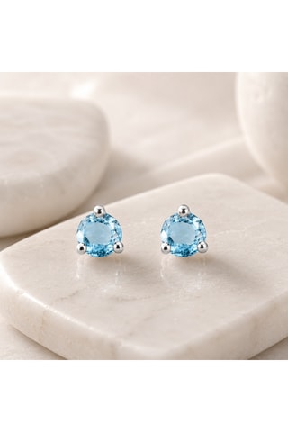 Orecchini - Argento sterling placcato oro rosa e topazio