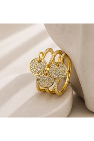 Anello - Argento placcato oro giallo
