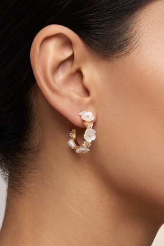 Orecchini - Argento, argento placcato oro giallo, argento placcato oro rosa e madreperla
