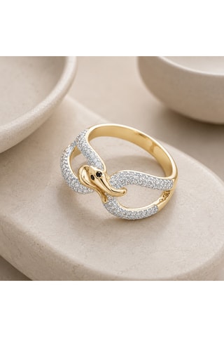 Anello - Argento placcato oro giallo