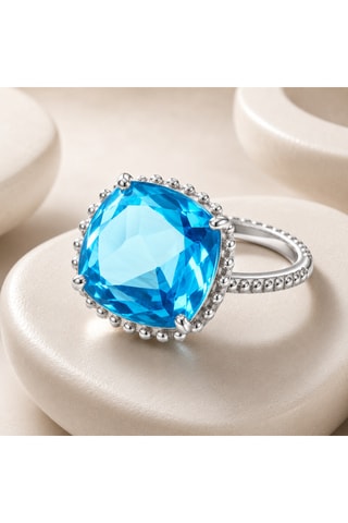 Anello - Argento e topazio