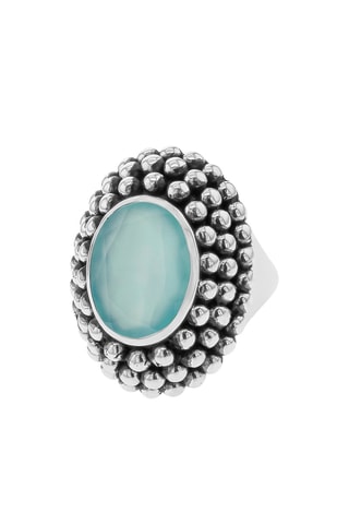 Anello - Argento e calcedonio