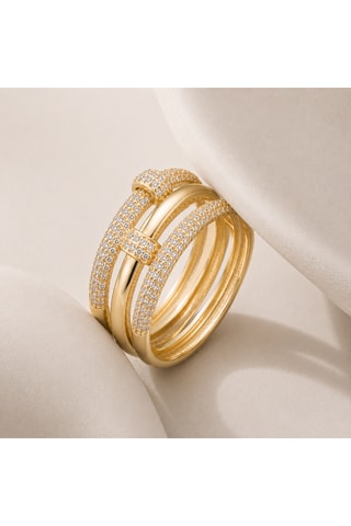 Anello - Argento laminato oro giallo