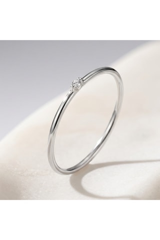 Anello - Argento e diamante