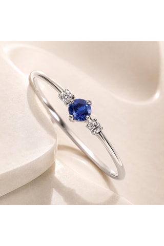Anello - Argento e zaffiro