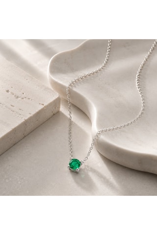 Collana - Argento e smeraldo