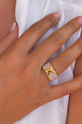 Anello - Argento e placcato oro giallo