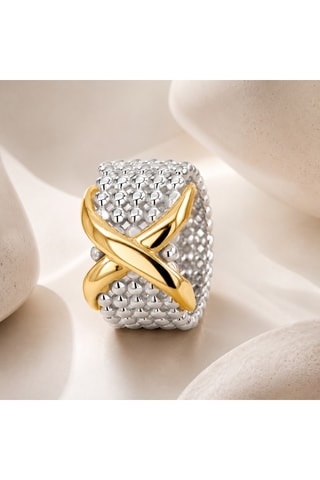 Anello - Argento e placcato oro giallo