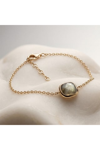Bracciale - Argento placcato oro giallo e labradorite