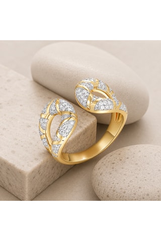 Anello - Argento placcato oro giallo