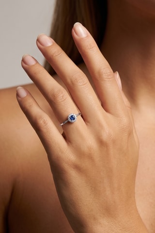 Anello - Argento e zaffiro