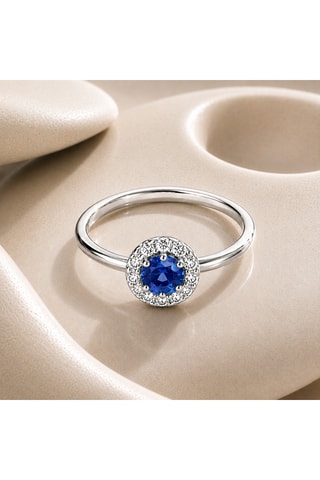 Anello - Argento e zaffiro