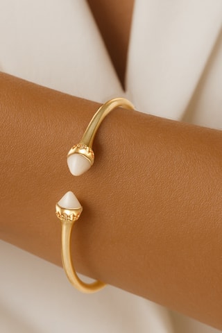 Bracciale bangle - Argento e madreperla