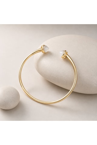 Bracciale bangle - Argento e madreperla