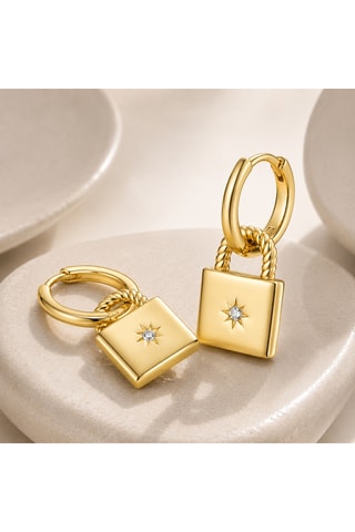 Orecchini - Argento laminato oro fino giallo