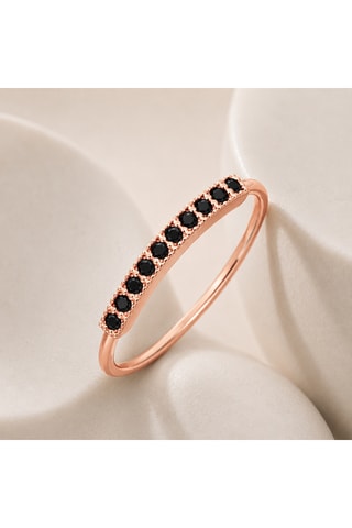 Anello - Argento placcato oro rosa e cristalli cechi