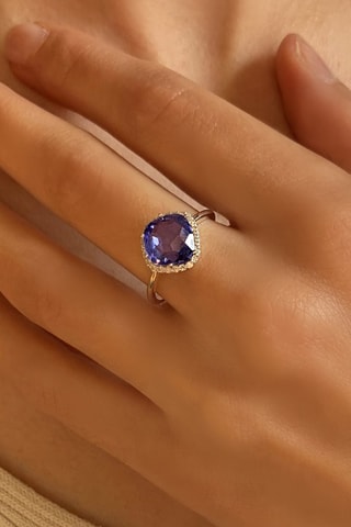 Anello  -  Argento e tanzanite