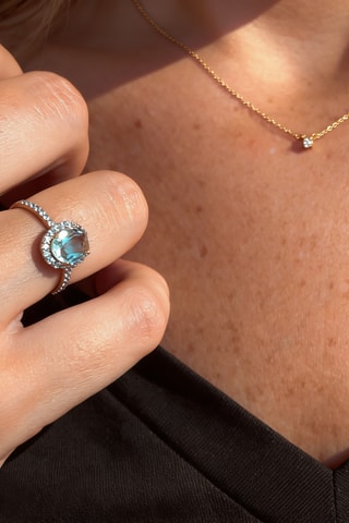 Anello - Argento e topazio