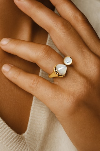 Anello - Argento e madreperla