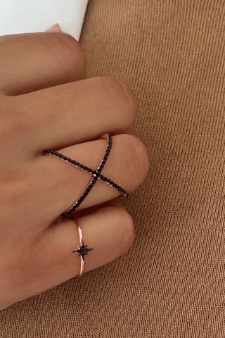 Anello  -  Argento placcato oro rosa