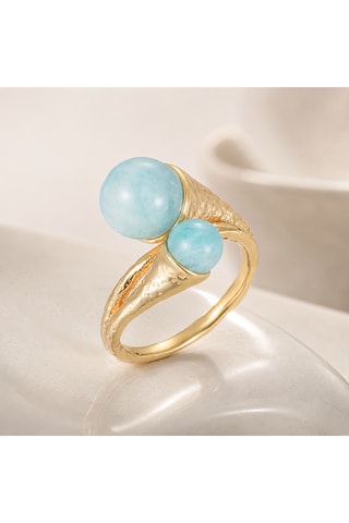 Anello - Argento e amazzonite