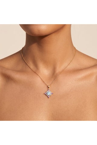 Collana - Argento, topazio e ametista
