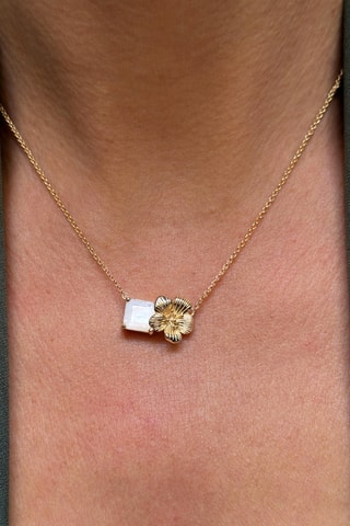 Collana - Argento placcato oro giallo e perla coltivata
