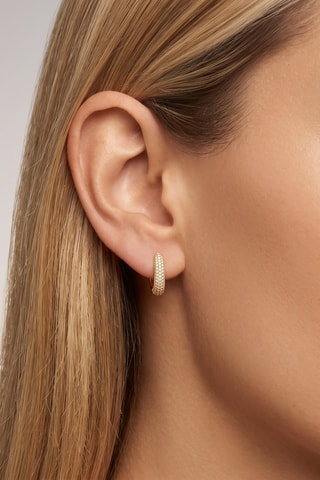 Orecchini a cerchio - Argento laminato oro fino giallo
